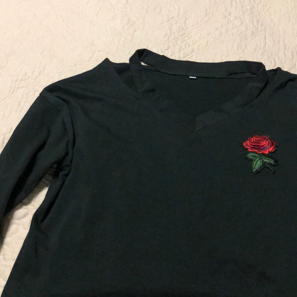 Cropped black long sleeve